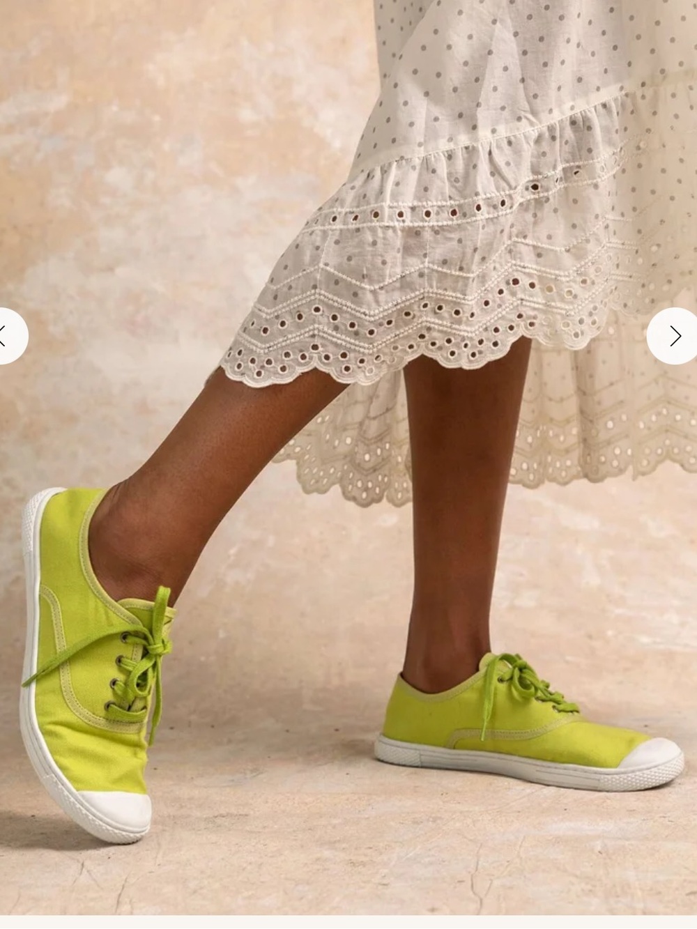 Gudrun Sjoden Cordelia Casual Canvas Sneakers in Kiwi Green - 41 (US 9.5)